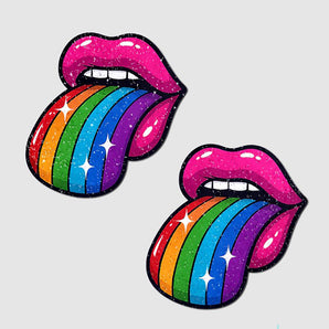 Taste the Rainbow Sparkling Tongue Out Pasties