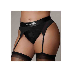 Vibrating Strap-on Thong w Garters XL/2X