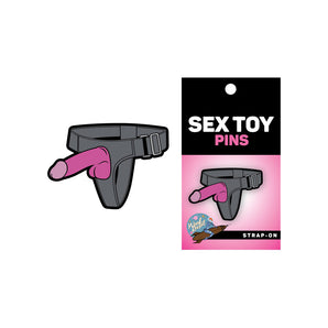 Enamel Pin: Strap-On - Grey/Pink