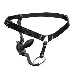 Cock Ring Harness w/ Silicone Anal Plug