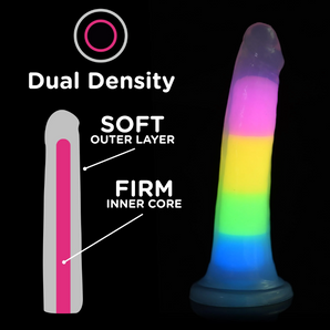 Lollicock 7" GID Rainbow Silicone Dildo*