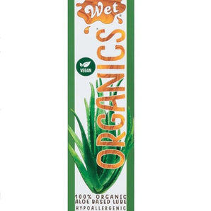 8 Pack Wet Organics Aloe Based Lubricant 3.1 FL. OZ. / 93mL
