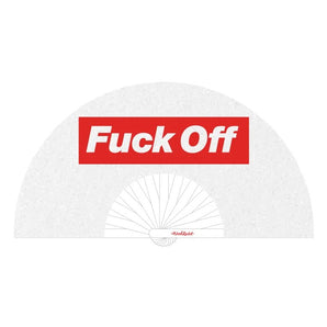 Fuck Off Fan - glittery white