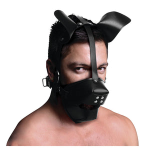 Pup Puppy Play Hood and Breathable Ball Gag