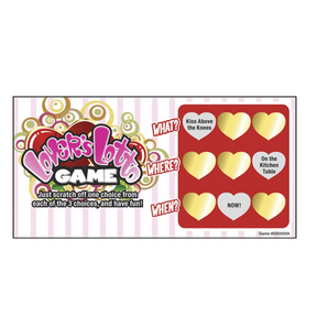 LOVERS LOTTO GAME- SCRACTH & PLAY SEX GAME- 144 PCS DISPLAY