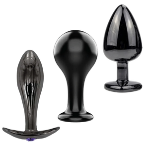 The Bad Decisions Metal Anal Plug Set – T-Bar, Round & Teardrop