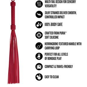 Temptasia Ardor - Silicone Flogger - Red