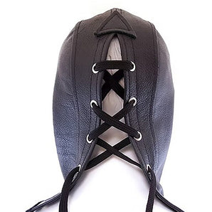 Leather Zip Mask - Black