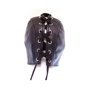 Leather Half Mask Black
