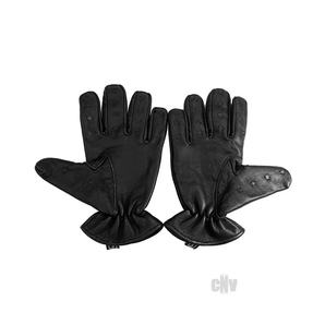 Leather Vampire Gloves Extra Large Black