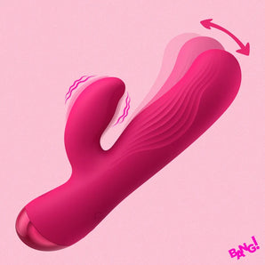 Flexible Ribbed Silicone Rabbit Vibrator