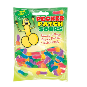 Pecker Patch Sour Gummies. 12pcs Counter Display