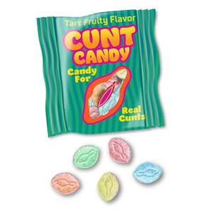 CUNT CANDY INDIVIDUAL BAGS OF 5, DISPLAY OF 100