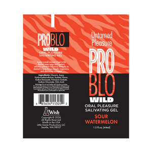 PROBLO Wild, Oral Pleasure Salivating Gel, Sour Watermelon 1.5oz