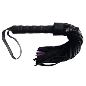 Leather Handle Suede Flogger 40cm - Black & Purple