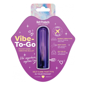 VIBE TO GO. Gradient Color Bullet. 10 Frequencies. 3 Inch. PURPLE