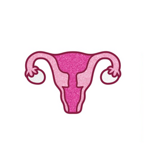 Enamel Pin: Uterus - Sparkly Pink