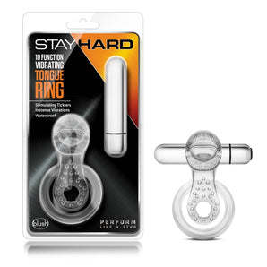 Stay Hard Vibrating Tongue Ring - Clear