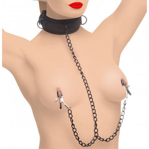 Collared Temptress Collar/Nipple Clamps