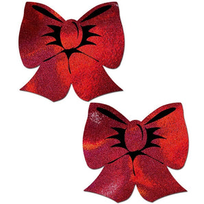 Holographic Red Bows Nipple Pasties