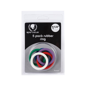 Rainbow Rubber Ring 5 Pack 1.25"