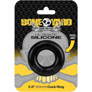 BoneYard Ultimate Silicone CockRing -Blk