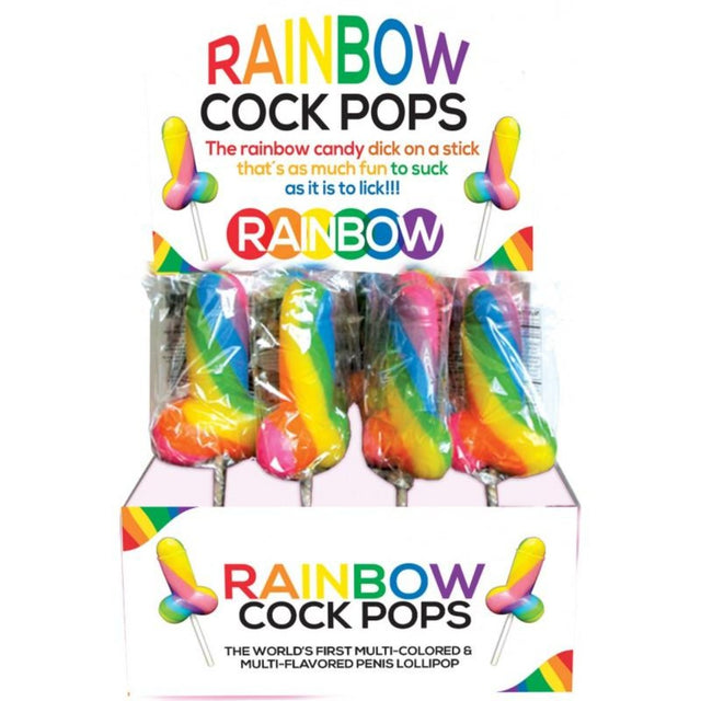 Rainbow Cock Pops - Display Box of 12
