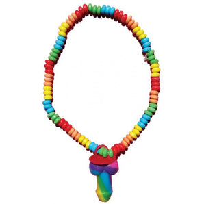 Rainbow Pecker Ring Candy Necklace