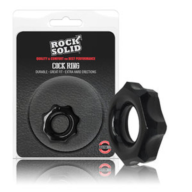 Rock Solid Gear Cock Ring Black *