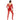 Male Bodystocking Crotchless 3/4 - Red*