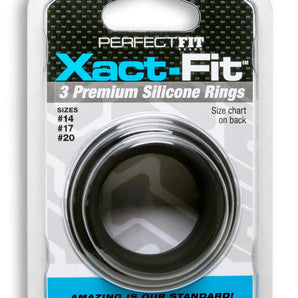 Xact-Fit Silic Rings #14, #17, #20 Black