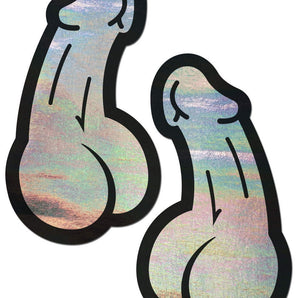 Holographic Dick Pasties - Silver *