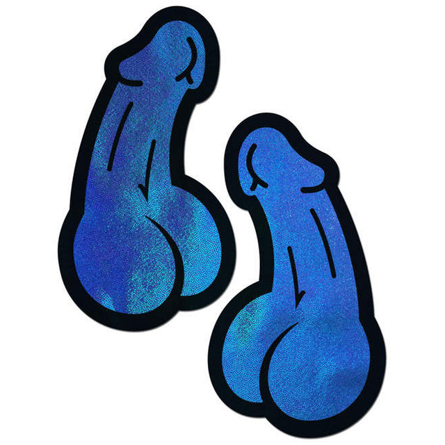 Penis Spectrum Dick Nip Pasties - Blue *