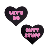 'Let's Do Butt Stuff' Black & Pink Heart