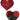 Colour Changing Sequin Heart - Red/Black