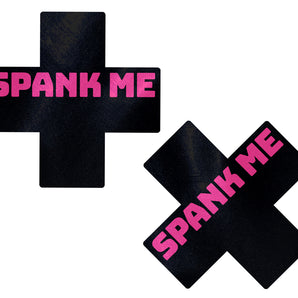 Spank Me x + Pasties - Black w Pink
