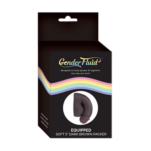 Gender Fluid Soft Packer 5" -Dark Brown*