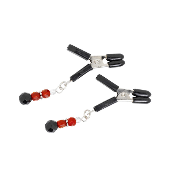 Red Beaded Clamps - Jumper Cable