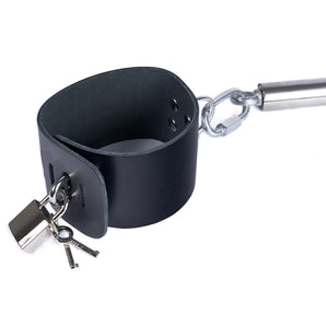 Steel Spreader Bar w Leather Cuffs Nickl