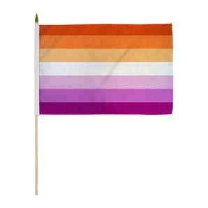 Lesbian Sunset 12" x 18" Stick Flag