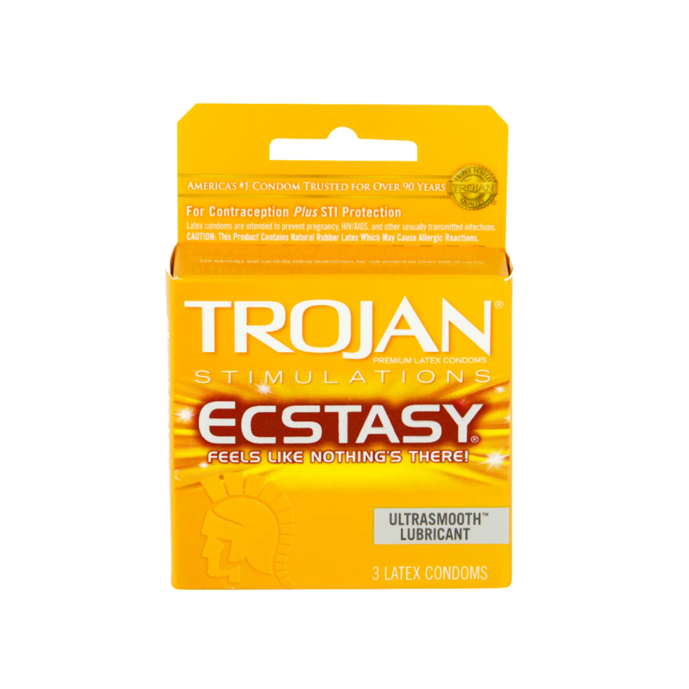 Extra Ribbed Trojam Trojan Ultra Ribbed Ecstacy Condoms 3 pk – EP Products Canada