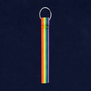 Rainbow Flag Lanyard Style Keychain