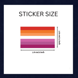 Lesbian Sunset Flag Stickers - 250pc*