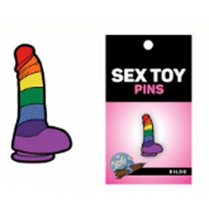 Enamel Pin: Rainbow Dildo