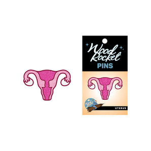 Enamel Pin: Uterus - Sparkly Pink