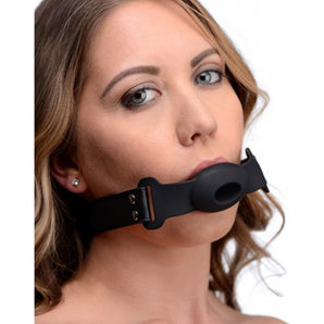 Strict Hollow Silicone Gag  *