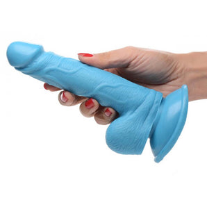 POP 6.5" Dildo with Balls - Blue