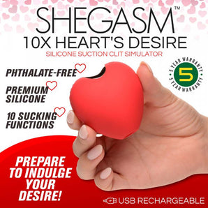 10X Hearts Desire Silicone Suction Stim*
