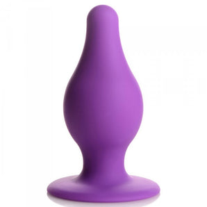 Squeezable Tapered Med Anal Plug - Purp*