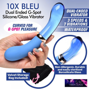 10X Dual End G-Spot Silicone/Glass Vibe